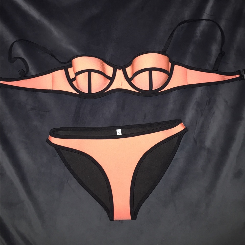 Orange Bikini with cheeky bottom