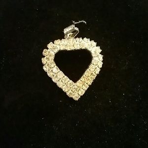 FREE w/purchase Beautiful Heart Rhinestone Pendant