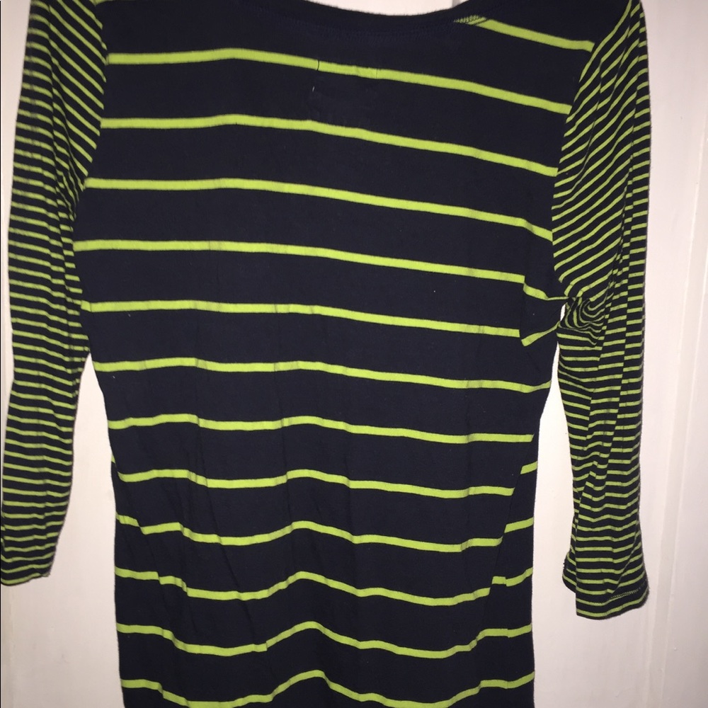 Striped 3 quarter sleeves shirt