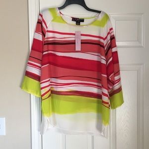 NWT Colorful Peck & Peck Blouse - XL