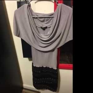 Grey and Black Dress