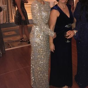 Long sleeve sequin dress