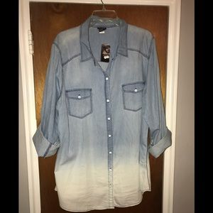Torrid dip dye button up