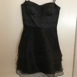 Aqua/Bloomingdales Black Strapless Cocktail Dress