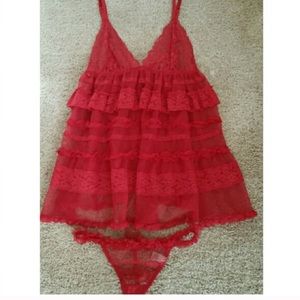 Red lace VS Babydoll lingerie