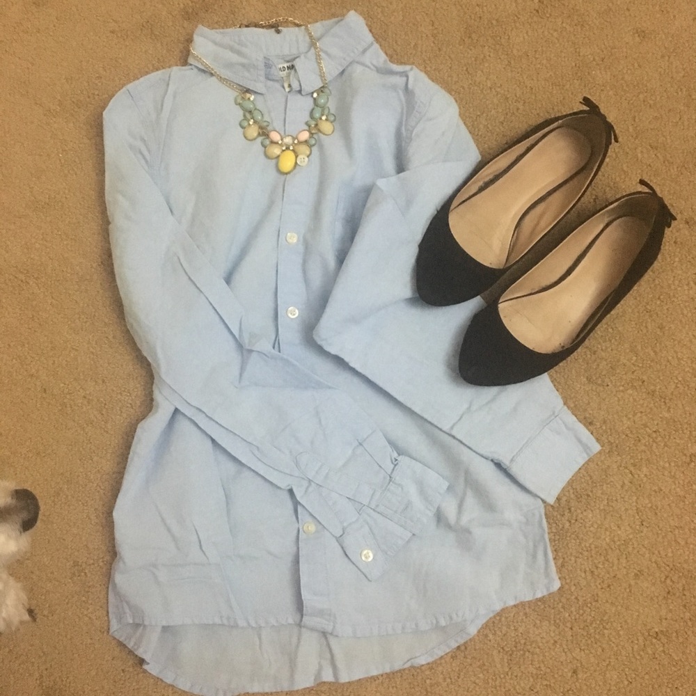 Powder Blue Button Up