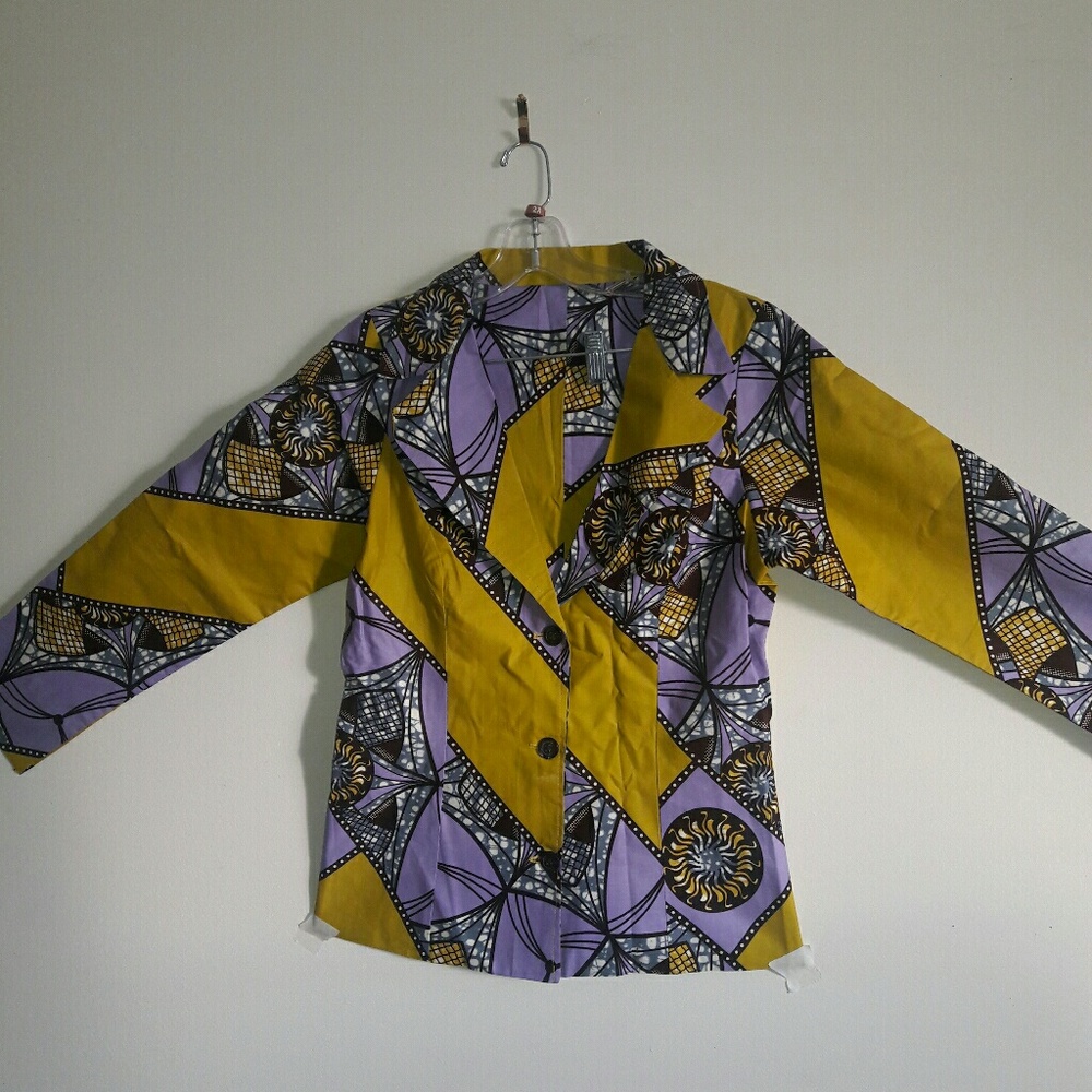 African Dashiki print blazer