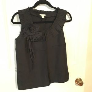 Jcrew silk pleated posy top