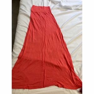 Maxi skirt in salmon/Orange