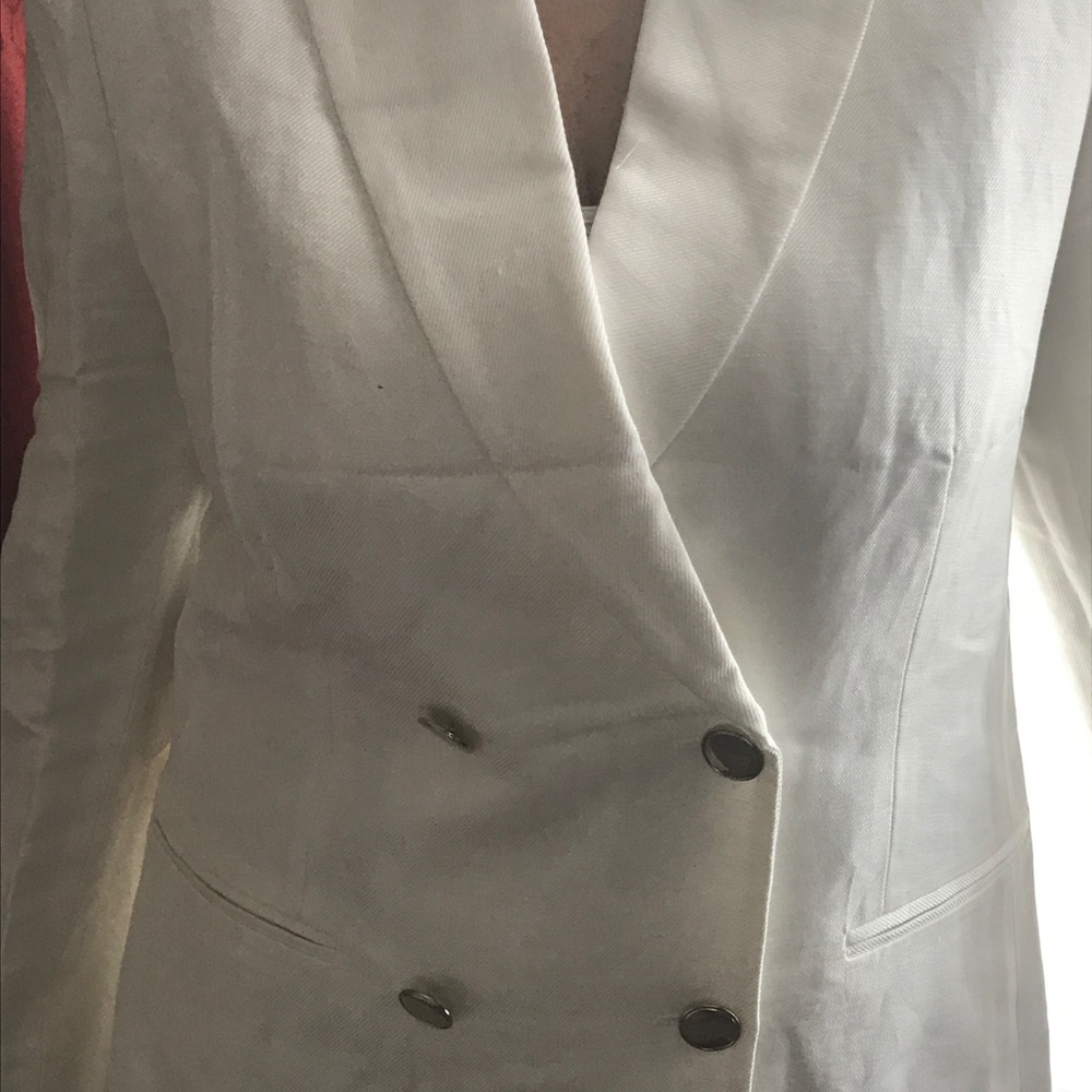 Mango Double Breasted Linen Cotton Blazer NWT - Picture 5 of 8