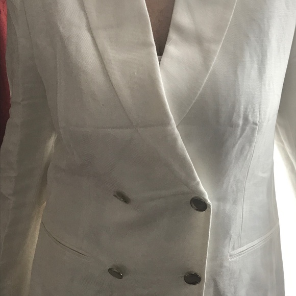 Mango Double Breasted Linen Cotton Blazer NWT - Picture 5 of 8