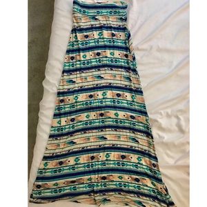 Aztec print maxi skirt