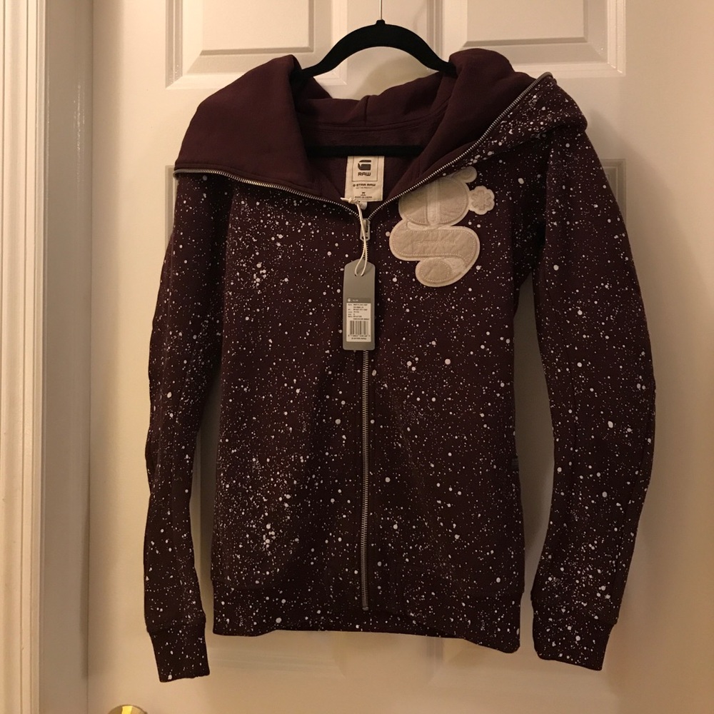 G-Star Women Menya Purple Zipped Hoodie