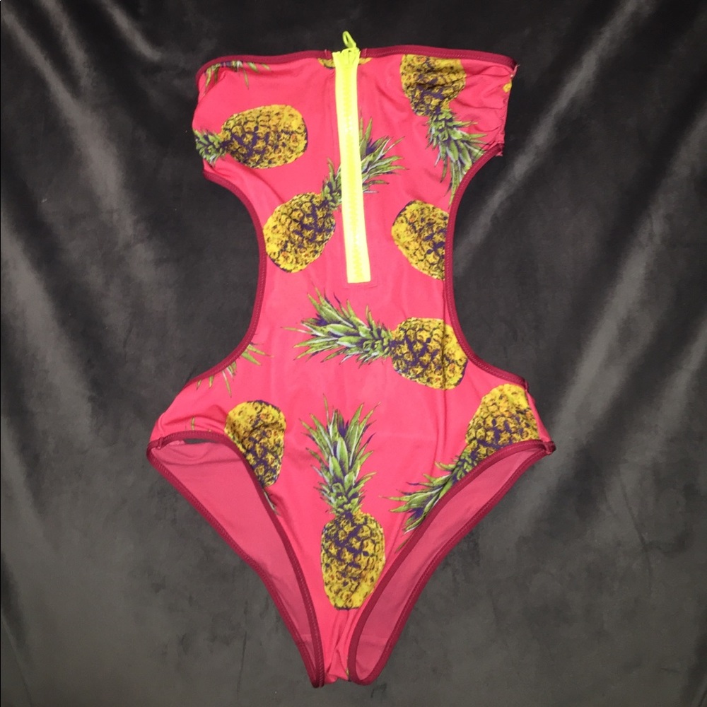 Cut out pineapple bathing suit