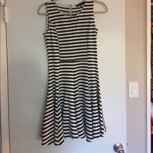 Olivaceous Striped Dress