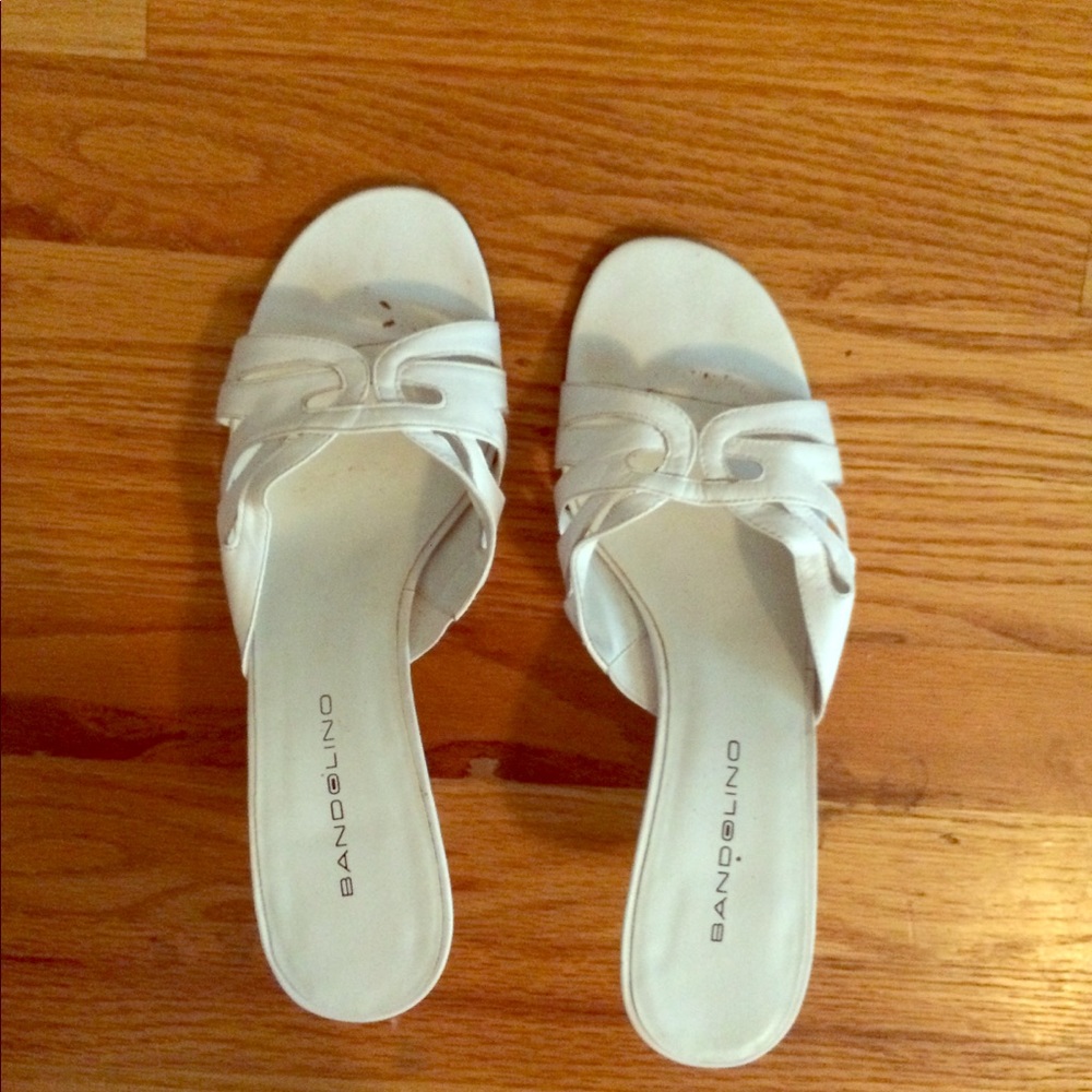 Bandolino white heels