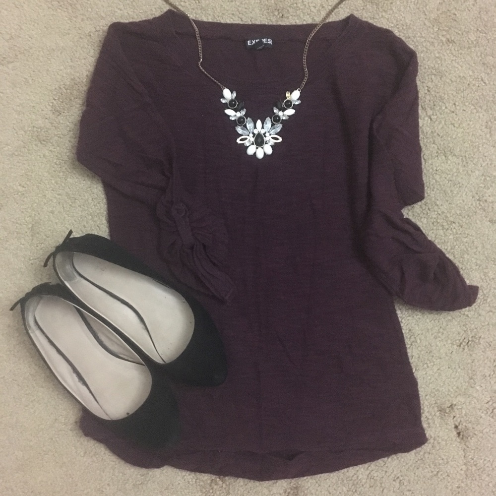 Wine colored thin sweater