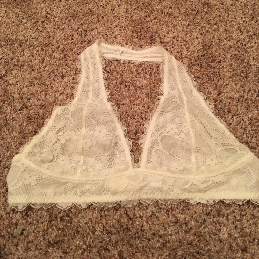 Never worn gallon halter bralette white