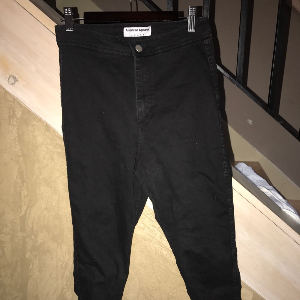 American Apparel High waisted skinny jeans.