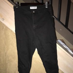 American Apparel High waisted skinny jeans.