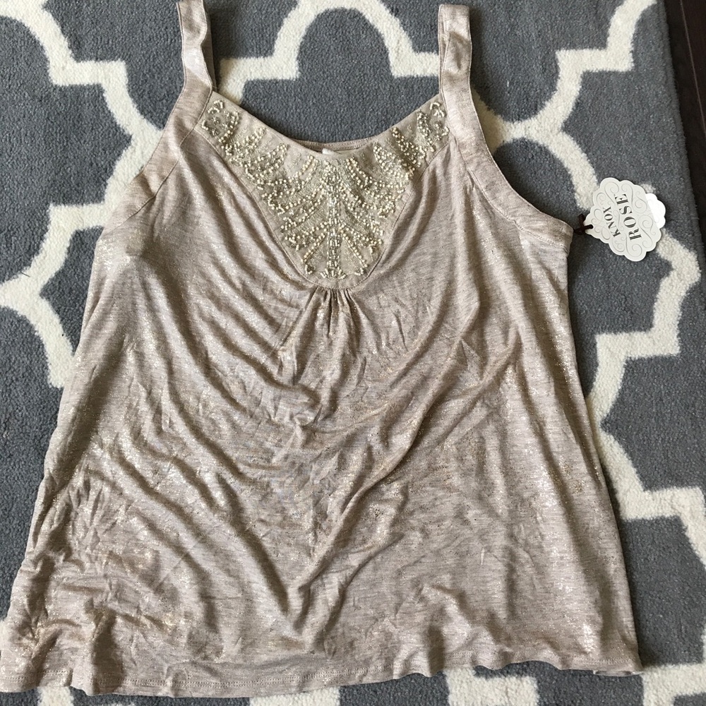 💛💛💛New Pretty beaded tank top! XXL 💛💛💛
