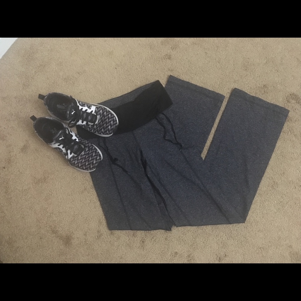 Charcoal/ Black Yoga Pants