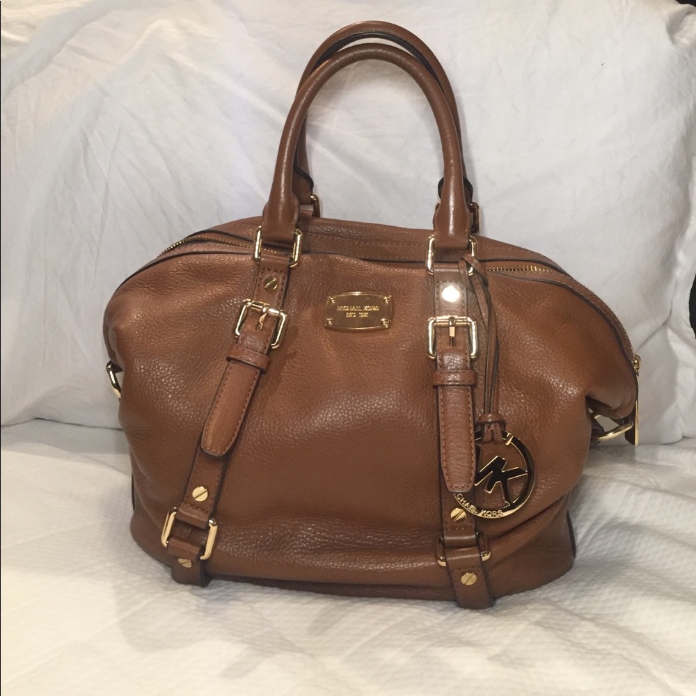 Michael Kors Camel Bedford Belted Satchel