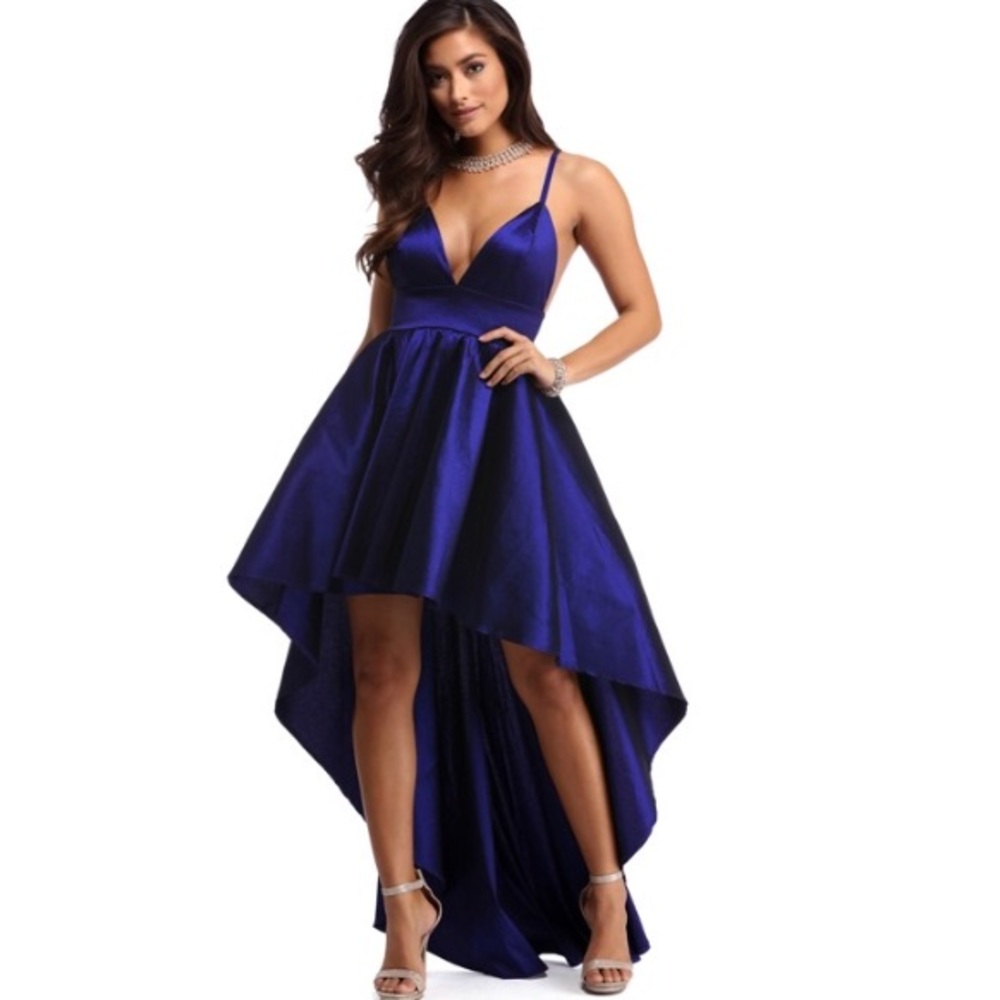 Navy High Low Dress