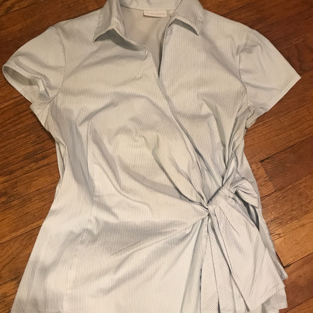 Collared wrap blouse
