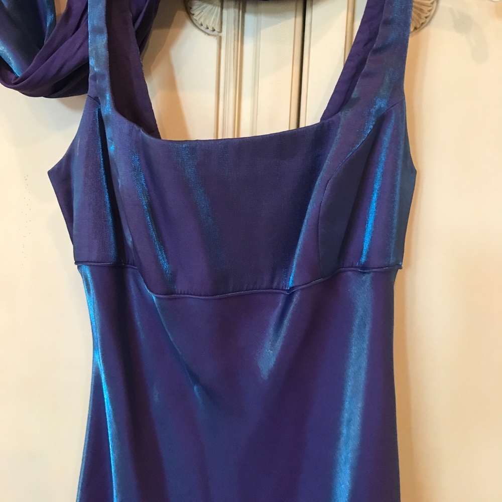 Iridescent purple/ blue dress