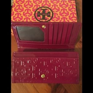 Tory Burch Hot pink large wallet