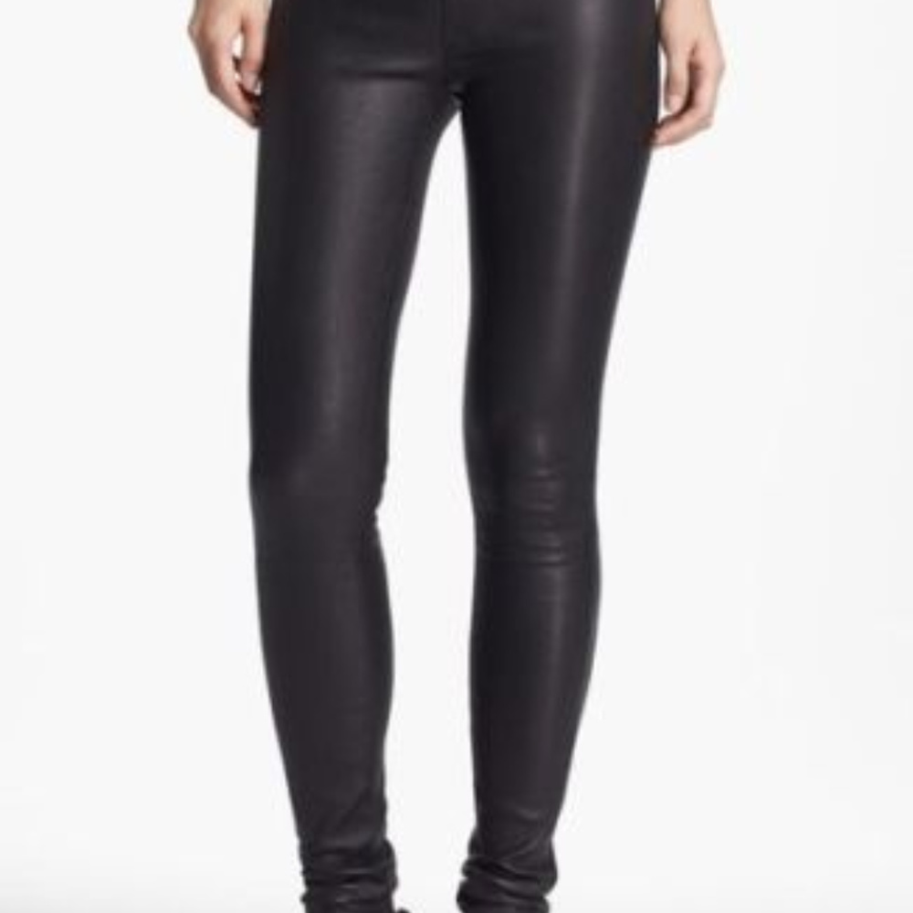 SOLD  LANG 100% LAMBSKIN LEATHER PANTS - Picture 2 of 8