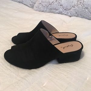 only worn once mules