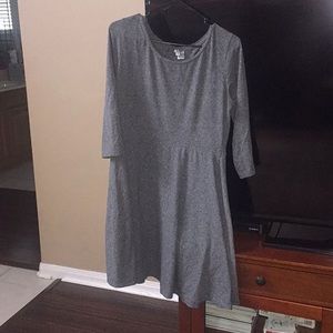 Gray Long Sleeve H&M Skater Dress