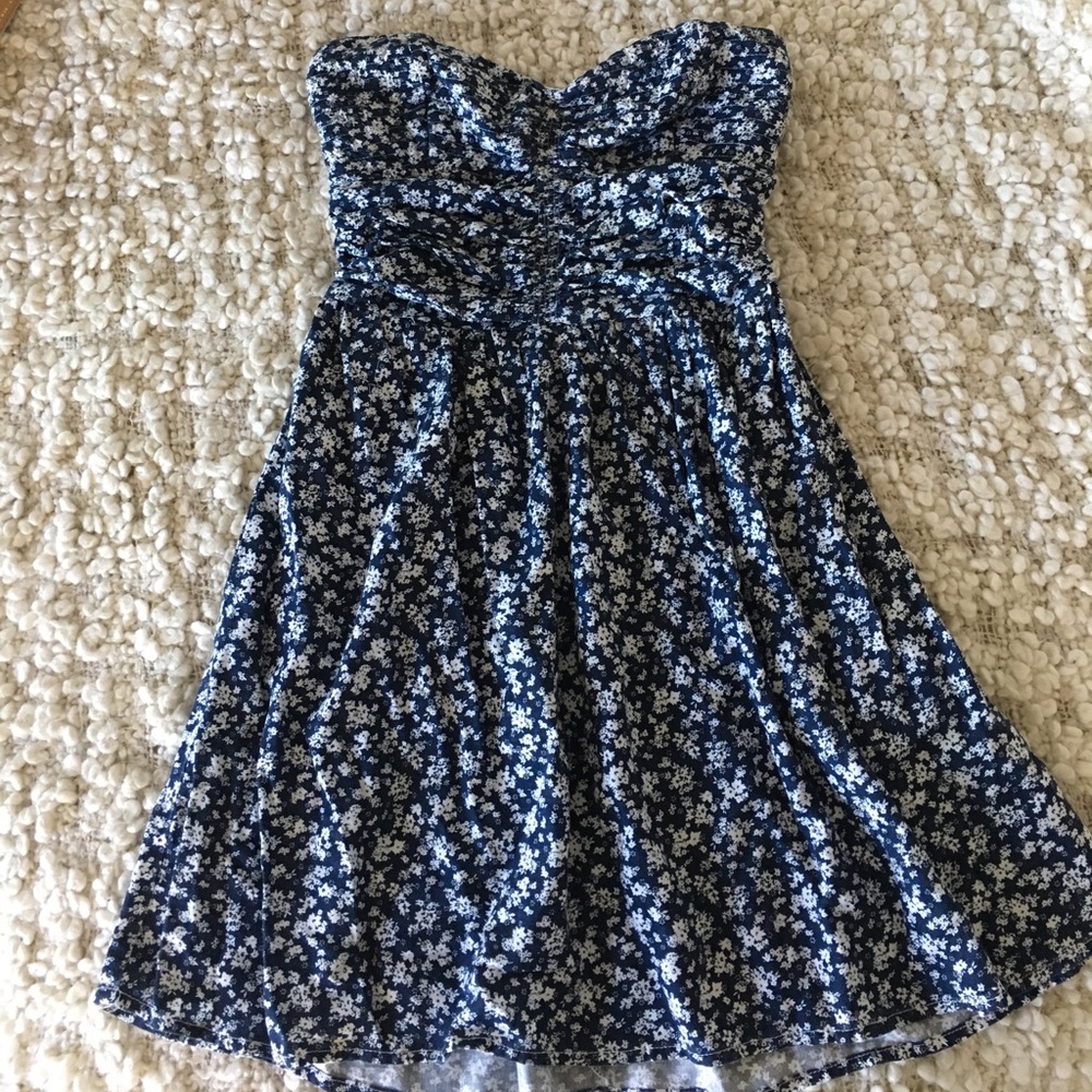 Strapless floral dress