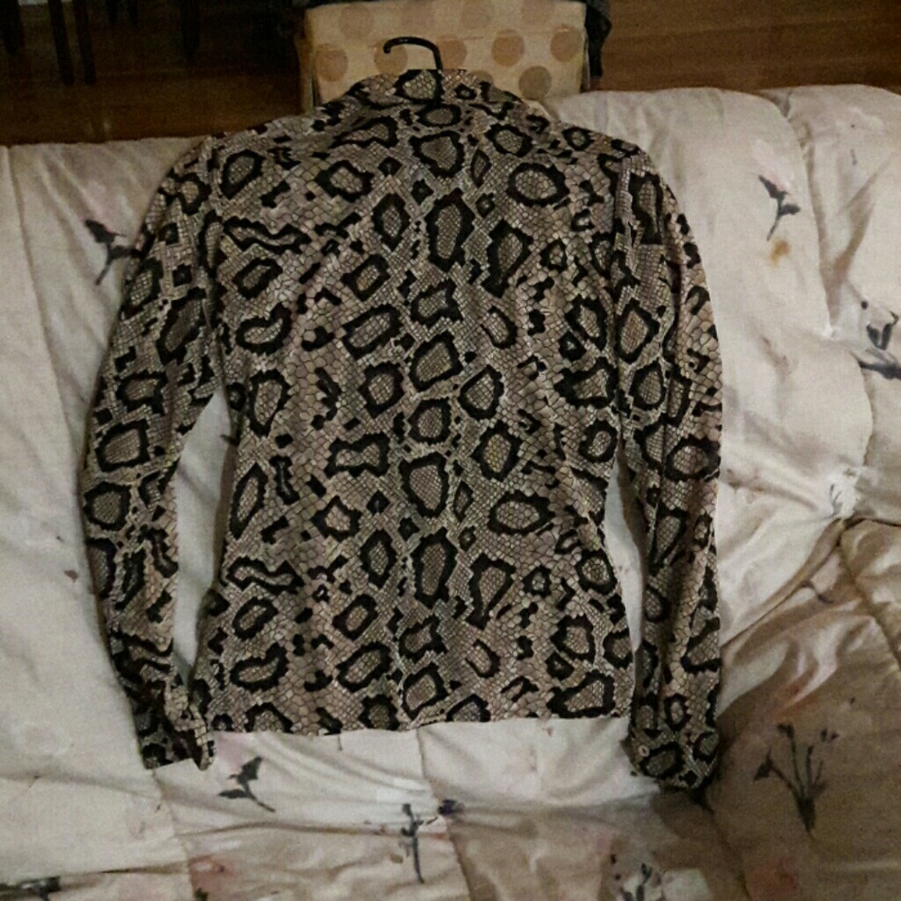 Snake Skin Pattern Blouse By Kookai View 4