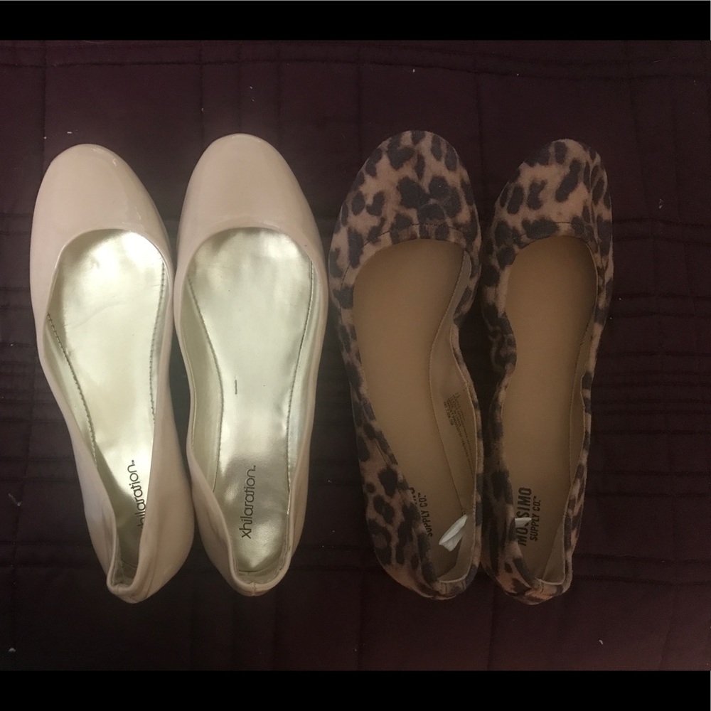Two pairs of Mossimo Flats