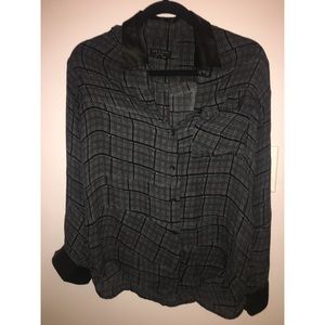 Rag & Bone leather detail button down
