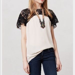 Maeve (Anthropologie) Ivory & Lace Blouse