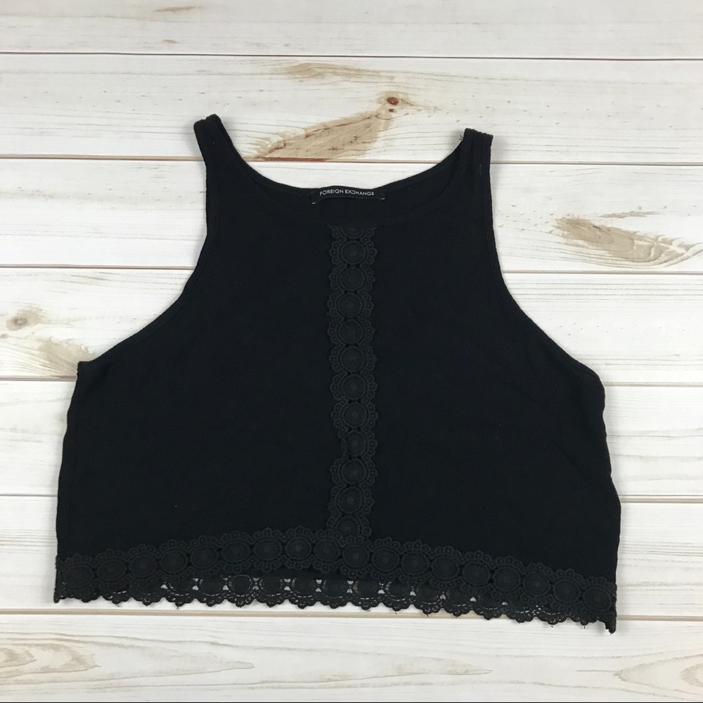 Foreign Exchange Black Sheer Tank (M)