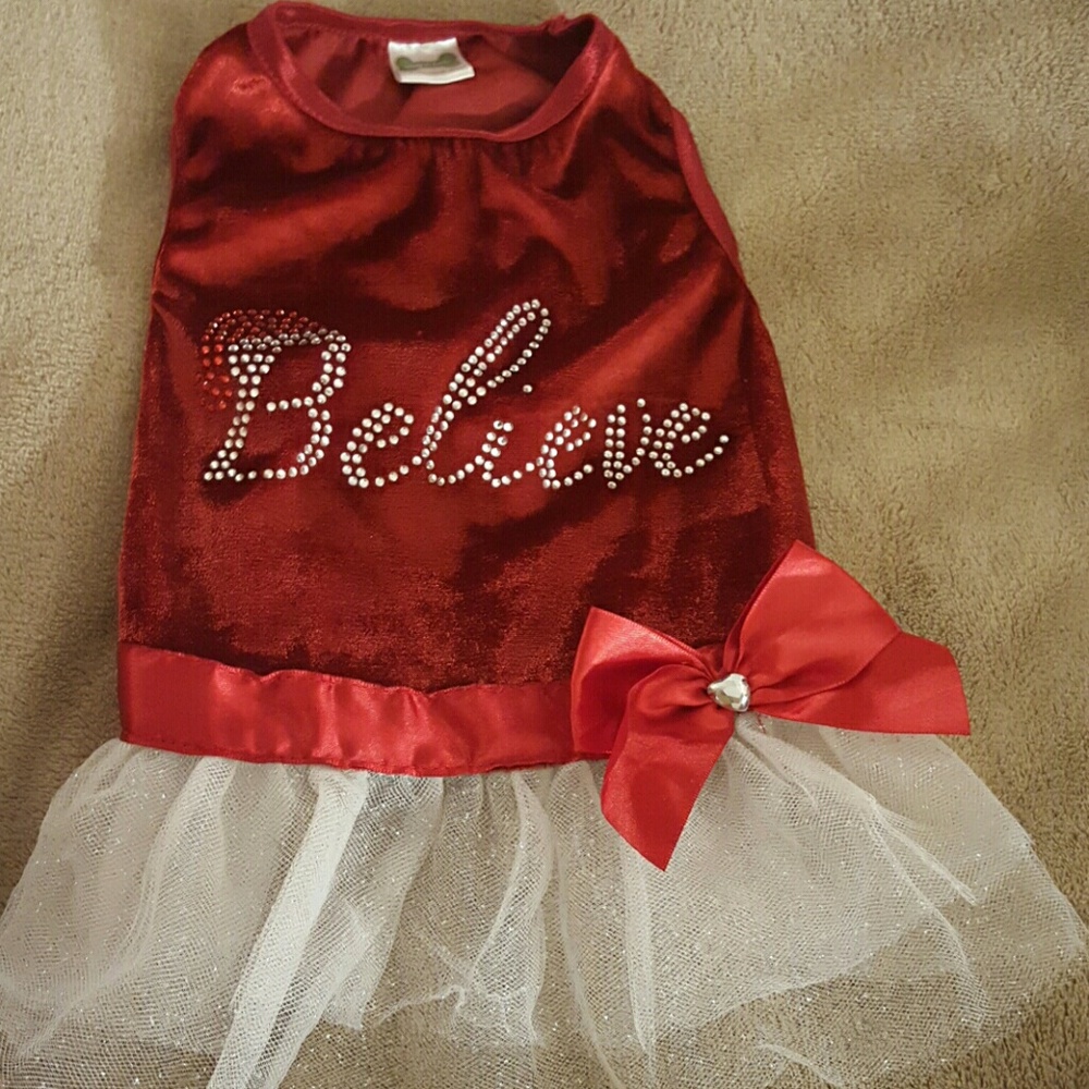 Small tutu Christmas dress for your small dog