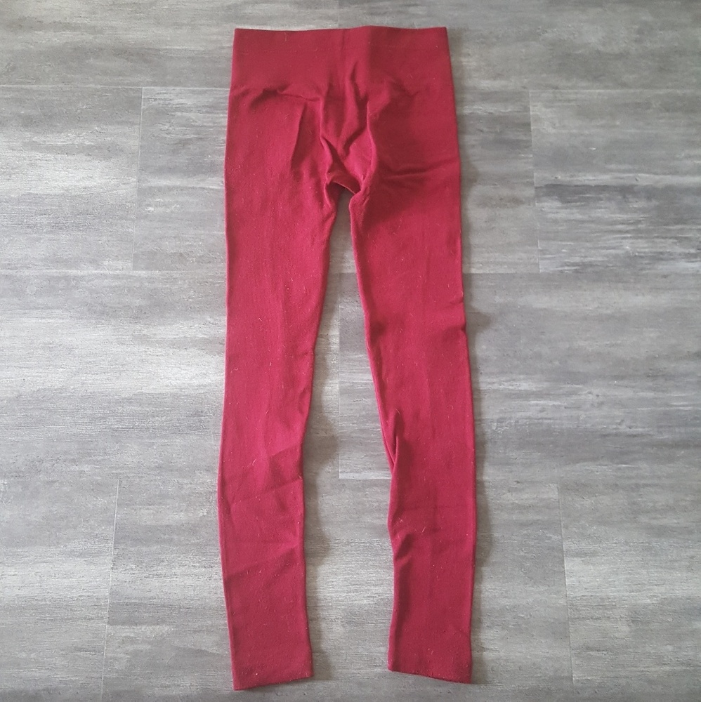 Burgundy Back Zip Thick B&G Legging