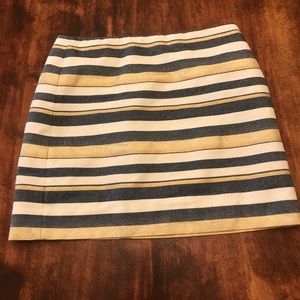 Jcrew blue gold skirt