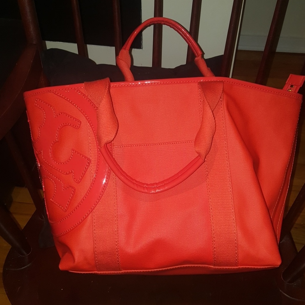 Tory Burch orange  bag tote