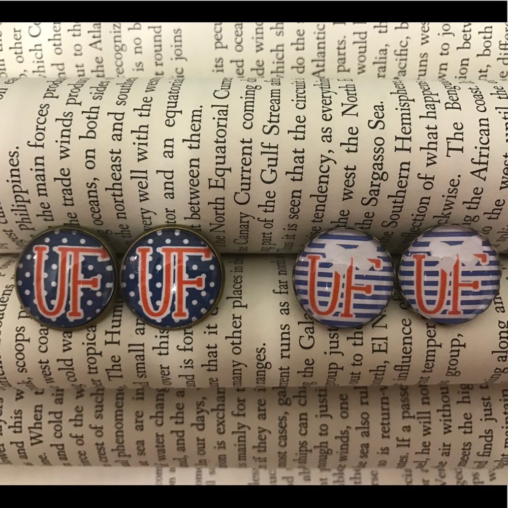 2 PAIRS UF Florida Gators Vintage Inspired Earring