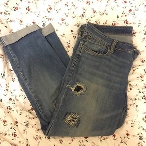 KUT from the Kloth Distressed Cropped Denim