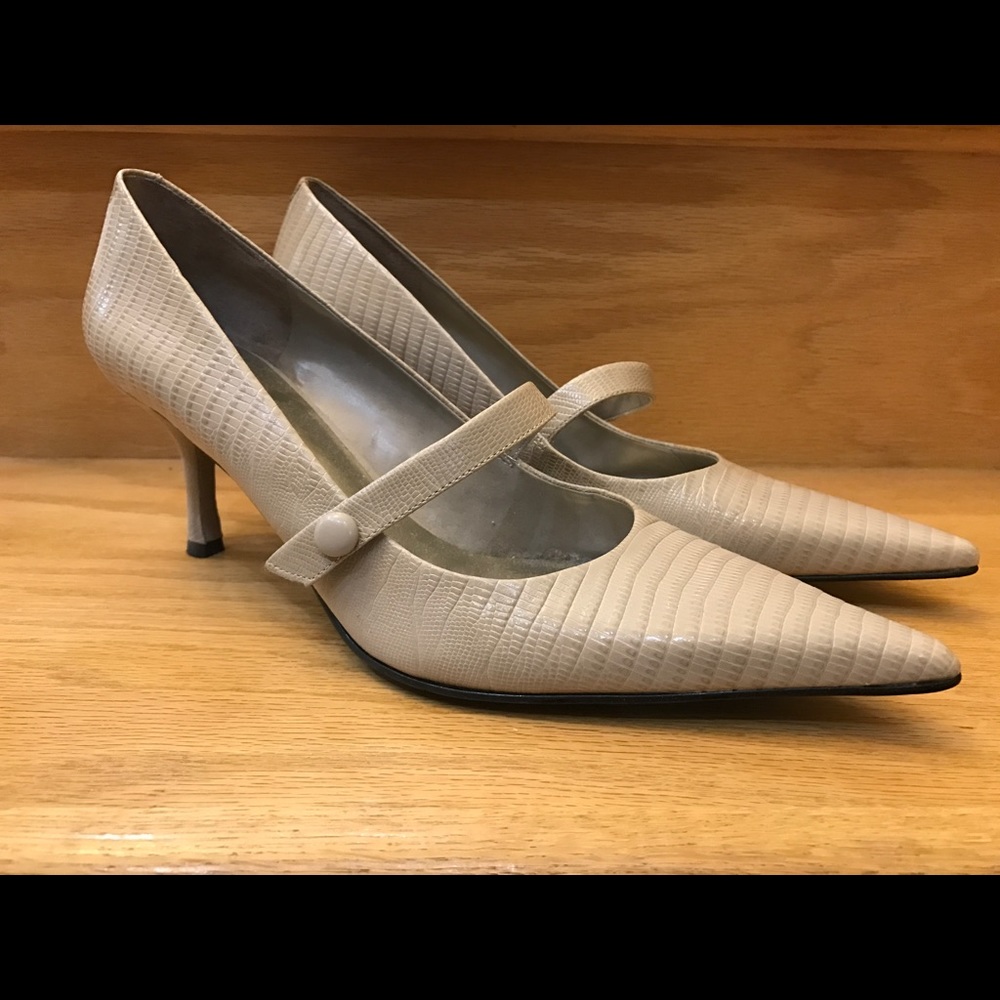 Nine West High Heel Pumps Shoes 10M Crocodile