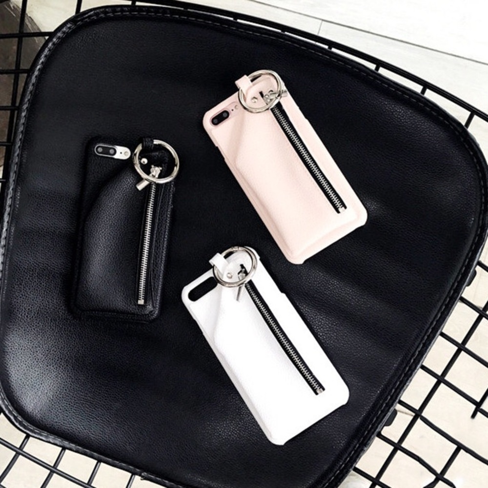 Faux Leather Zip Pouch iPhone 6/6s case