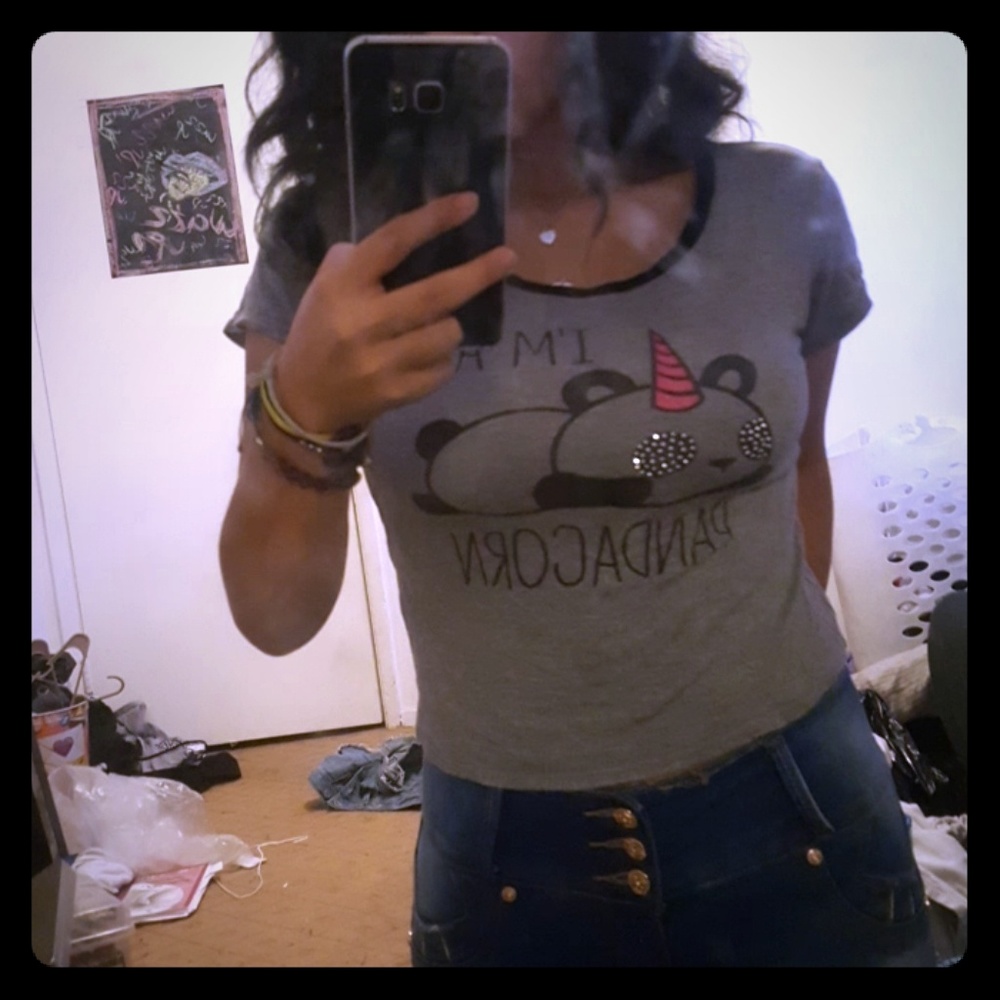 "I'm a pandacorn"  crop top