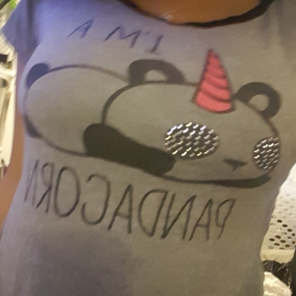 "I'm a pandacorn"  crop top - Picture 2 of 2